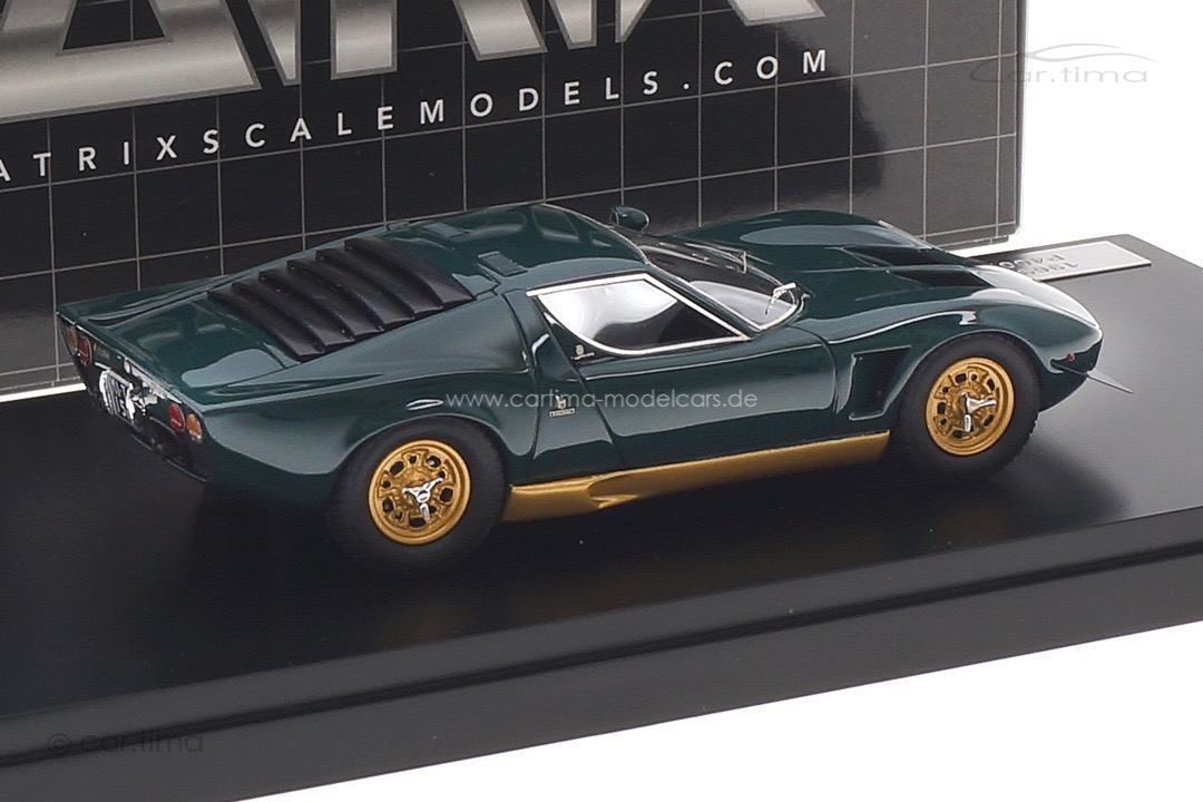 Lamborghini Miura P400S Millechiodi 1969 grün met./gold Matrix 1:43 MX51207-011 Lamborghini Miura P400S Millechiodi 1969 grün met./gold Matrix 1:43 MX51207-011