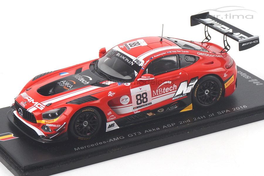 Mercedes-AMG GT3 24h Spa 2016 Rosenqvist/Vautier/van der Zande Spark 1:43 SB122 Mercedes-AMG GT3 24h Spa 2016 Rosenqvist/Vautier/van der Zande Spark 1:43 SB122