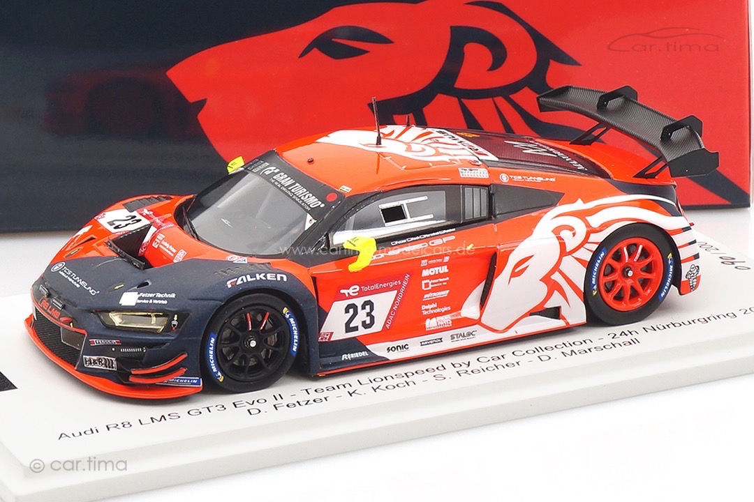 Audi R8 LMS GT3 Evo II 24h Nürburgring 2022 Fetzer/Koch/Reicher/Marschall Spark 1:43 FF018