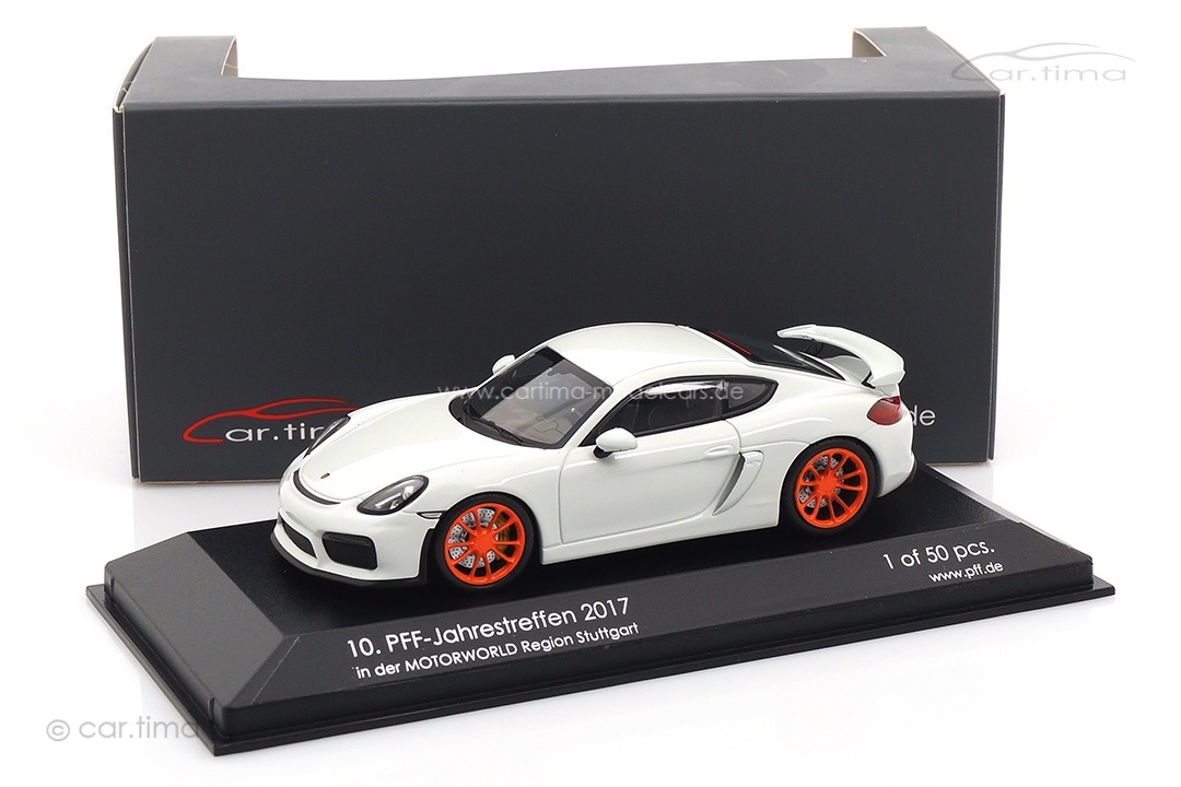 Porsche Cayman GT4 10. PFF-Jahrestreffen 2017 Minichamps car.tima CUSTOMIZED 1:43