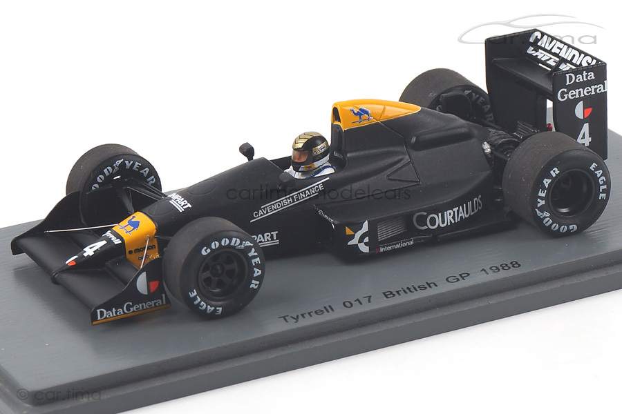 Tyrrell 017 GP Großbritannien 1988 Julian Bailey Spark 1:43 S4863 Tyrrell 017 GP Großbritannien 1988 Julian Bailey Spark 1:43 S4863