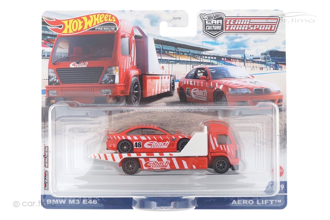 Team Transport BMW M3 E46 Eibach / Aero Lift Hot Wheels 1:64 GRK57