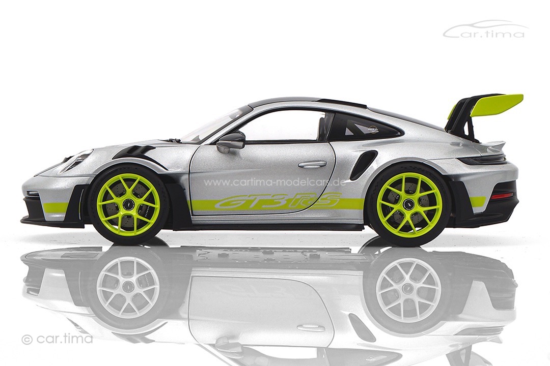Porsche 911 (992) GT3 RS GT-silber/Acidgrün Norev 1:18 WAP0212100TGT3 Porsche 911 (992) GT3 RS GT-silber/Acidgrün Norev 1:18 WAP0212100TGT3