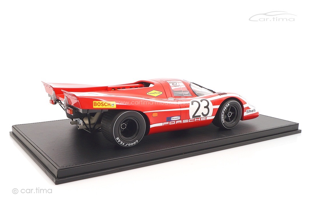 Porsche 917 Winner 24h Le Mans 1970 Originalsignatur Hans Herrmann inkl. Vitrine 1:12