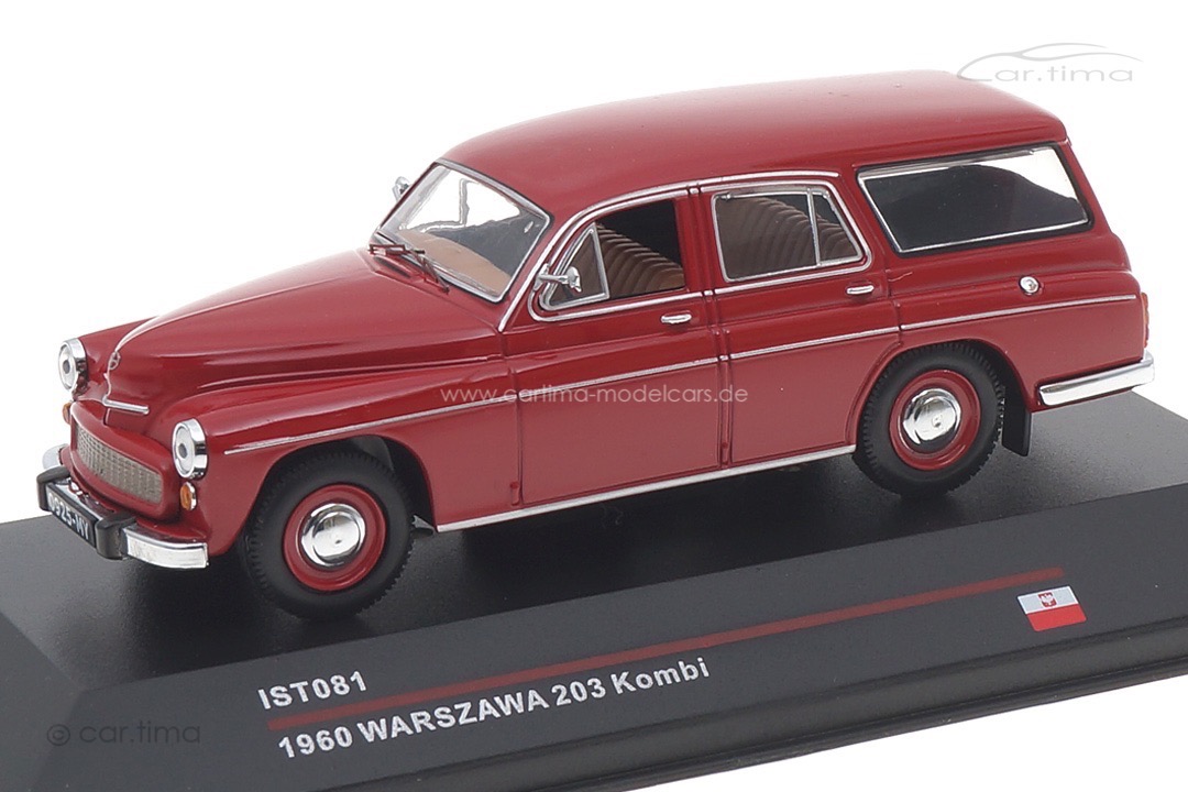 Warszawa 203 Kombi 1964 rot IST Models 1:43 IST081 Warszawa 203 Kombi 1964 rot IST Models 1:43 IST081