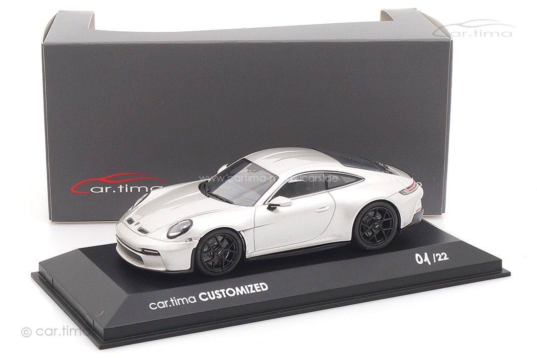 Porsche 911 (992) S/T GT-Silber/Rad schwarz Minichamps car.tima CUSTOMIZED 1:43 CAC04326006