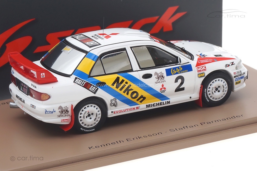 Mitsubishi Lancer EVOLUTION III Winner Rallye Hong Kong 1995 Eriksson/Parmander Spark 1:43 S6507 Mitsubishi Lancer EVOLUTION III Winner Rallye Hong Kong 1995 Eriksson/Parmander Spark 1:43 S6507