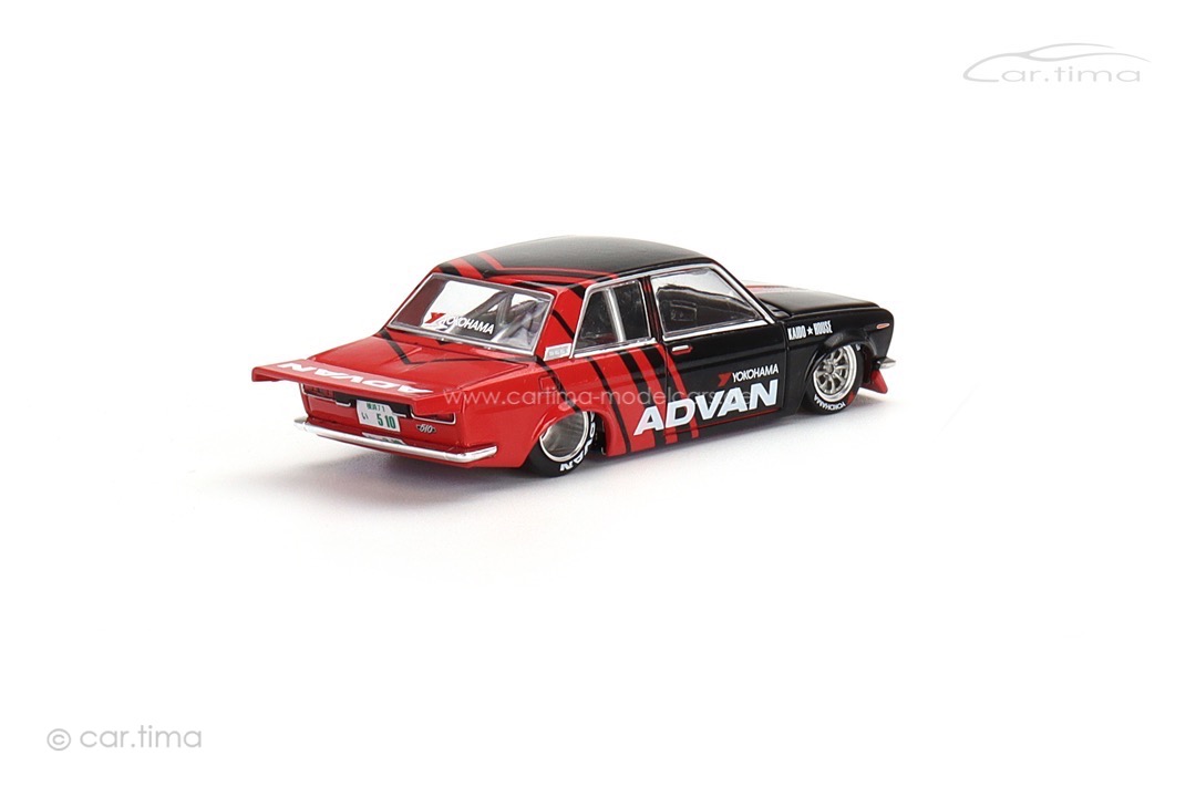 Datsun KAIDO 510 Pro Street ADVAN black/red MINI GT 1:64 KHMG032