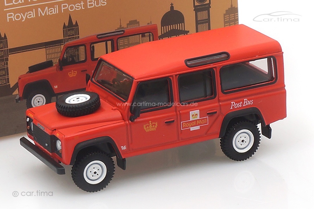 Land Rover Defender 110 Royal Mail Post Bus RHD MINI GT 1:64 MGT00152-R