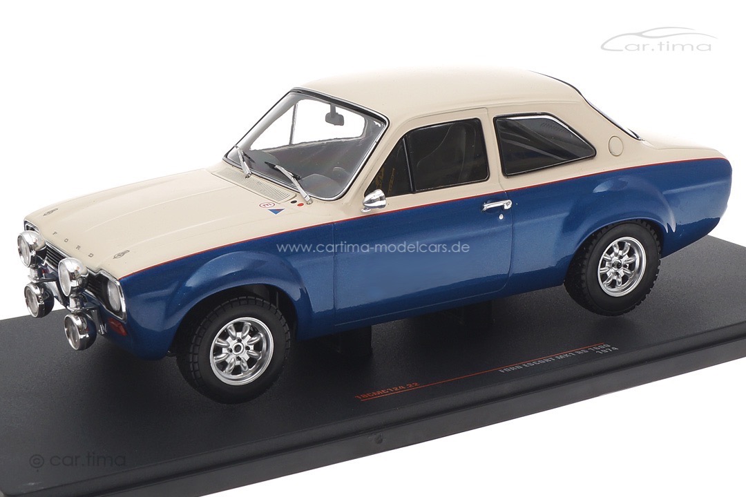 Ford Escort MK1 RS 1600 1974 weiss/met. blau IXO Models 1:18 18CMC124.22 Ford Escort MK1 RS 1600 1974 weiss/met. blau IXO Models 1:18 18CMC124.22
