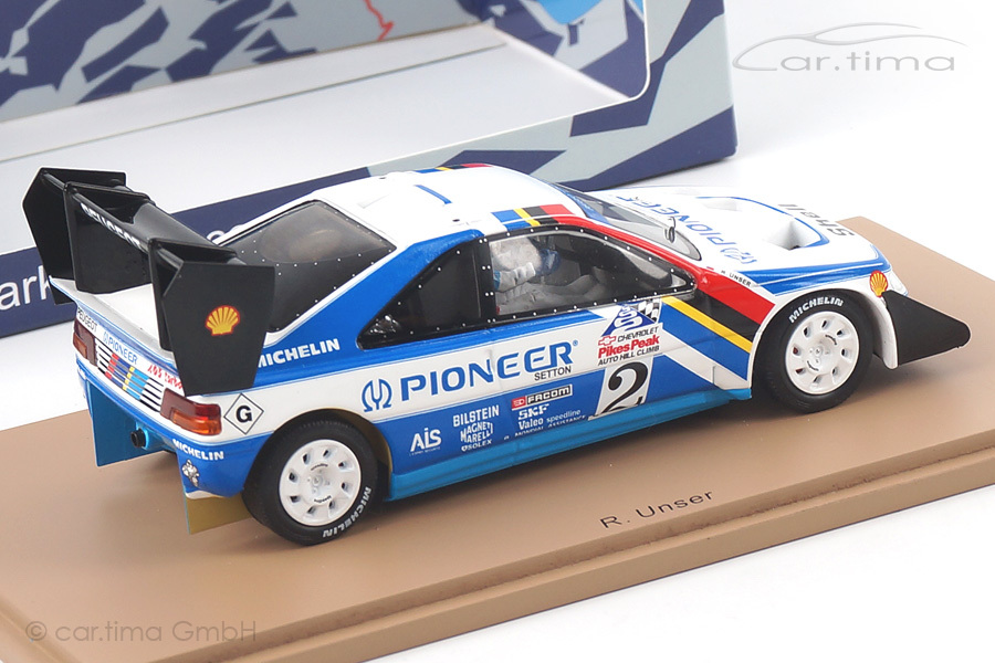 Peugeot 405 Turbo 16 Winner Pikes Peak 1989 Robby Unser Spark 1:43 43PP89 Peugeot 405 Turbo 16 Winner Pikes Peak 1989 Robby Unser Spark 1:43 43PP89