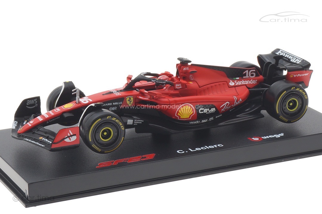 Ferrari SF23 GP 2023 Charles Leclerc Bburago 1:43 18-36835LE Ferrari SF23 GP 2023 Charles Leclerc Bburago 1:43 18-36835LE