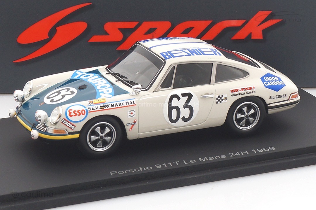 Porsche 911 T 24h Le Mans 1969  Mazzio/Mauroy Spark 1:43 S9750