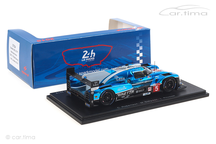 Ginetta G60-LT-P1 24h Le Mans 2018 Robertson/Roussel/Simpson Spark 1:43 S7004 Ginetta G60-LT-P1 24h Le Mans 2018 Robertson/Roussel/Simpson Spark 1:43 S7004