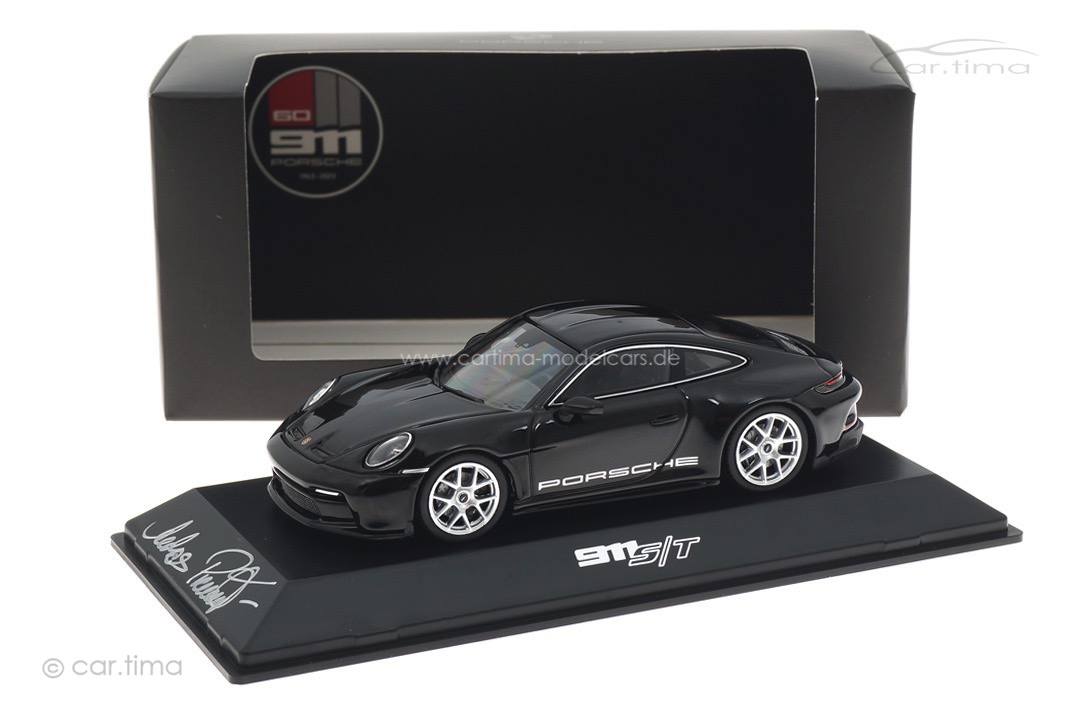 Porsche 911 (992) S/T Schwarz Originalsignatur Andreas Preuninger 1:43 WAP0203110R0ST-SIG