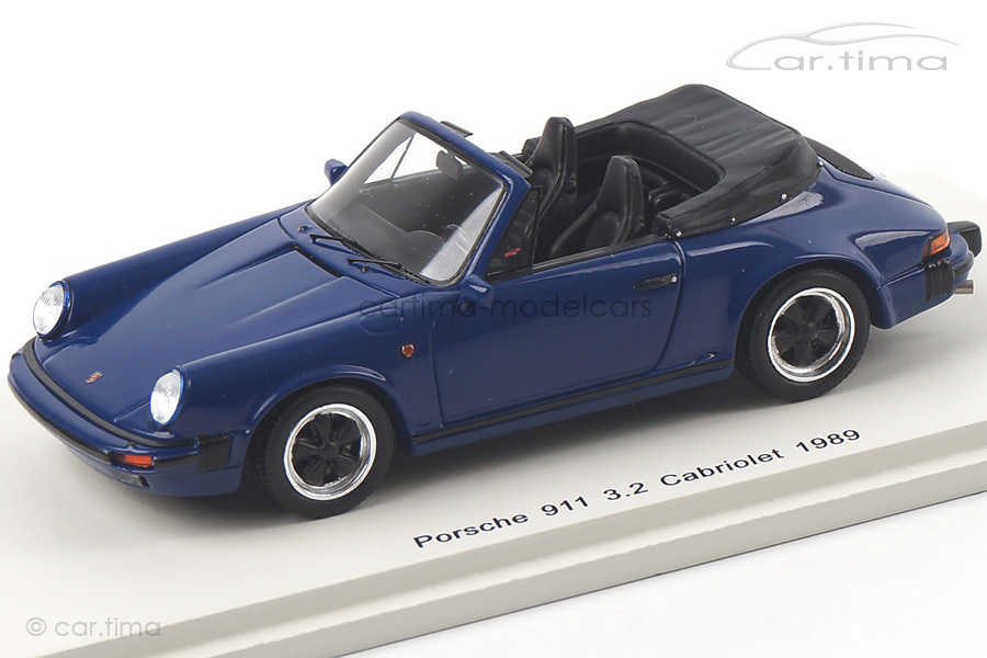 Porsche 911 Carrera 3.2 Cabriolet blau Spark 1:43 S4468 Porsche 911 Carrera 3.2 Cabriolet blau Spark 1:43 S4468