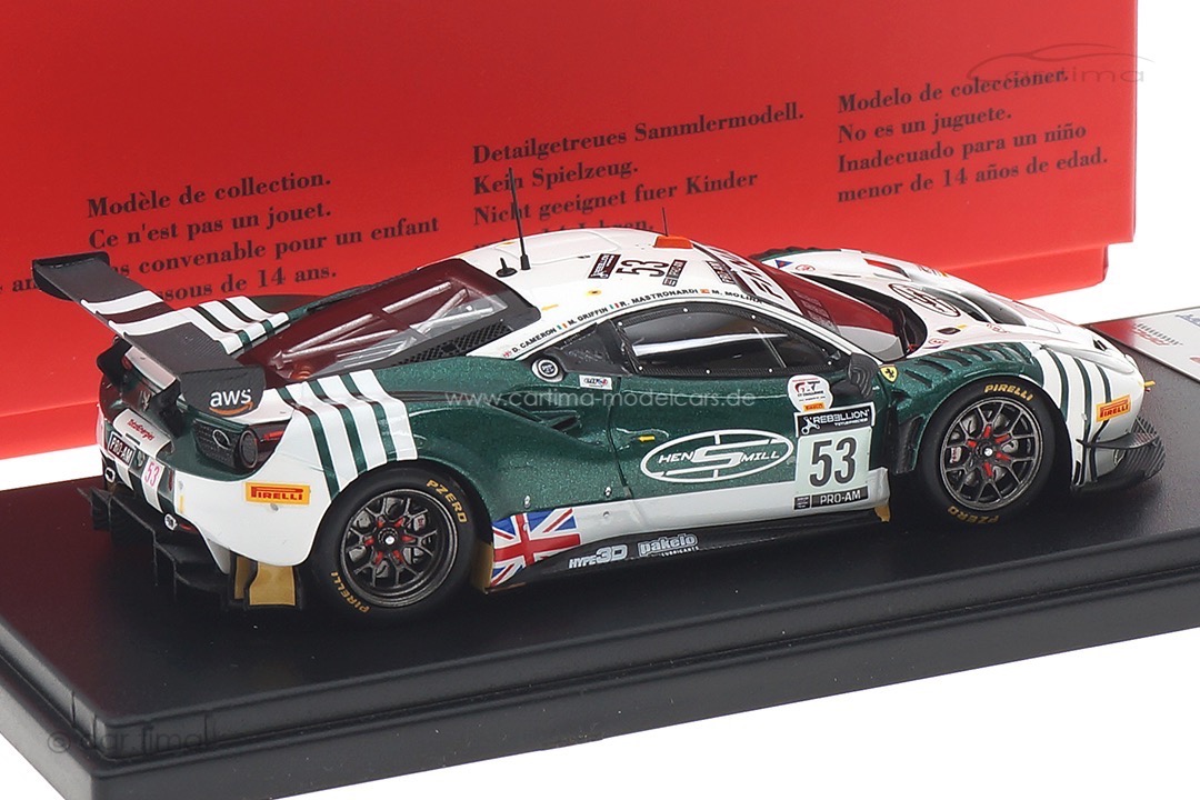 Ferrari 488 GT3 Winner PRO-AM class 24h Spa 2021 Cameron/Mastronardi/Griffin/Molina Looksmart 1:43 Ferrari 488 GT3 Winner PRO-AM class 24h Spa 2021 Cameron/Mastronardi/Griffin/Molina Looksmart 1:43