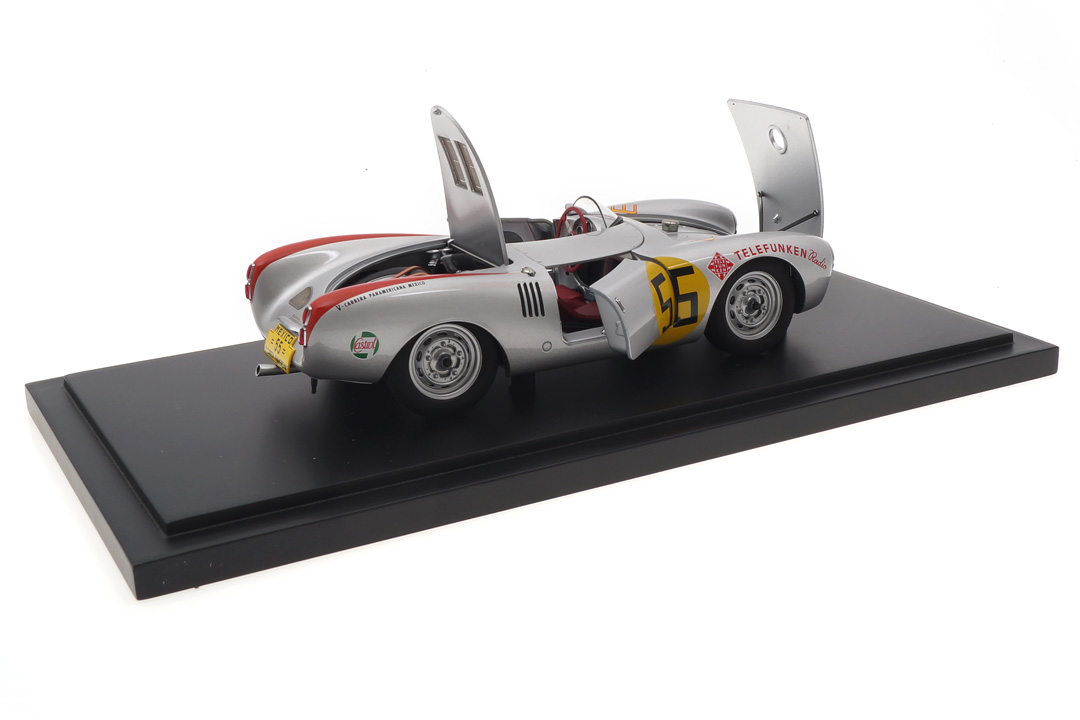 Porsche 550 1500 RS Spyder Carrera Panamericana 1954 Originalsignatur Hans Herrmann AutoArt 1:18 CAC01824008