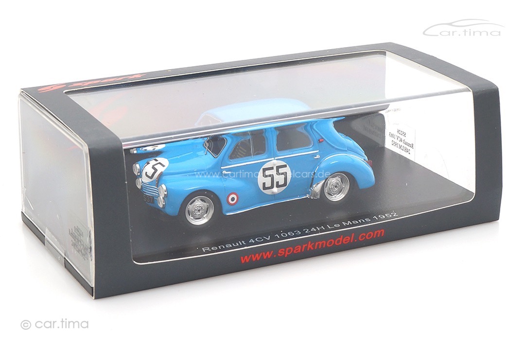 Renault 4CV 1063 24h Le Mans 1952 Lecat/Senfftleben Spark 1:43 S5226