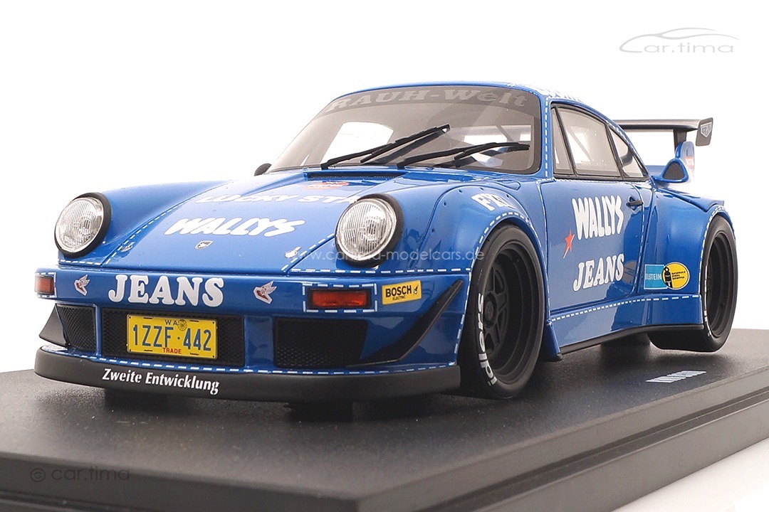 RWB Bodykit OSHO auf Basis Porsche 911 (964) blau GT Spirit 1:18 GT448