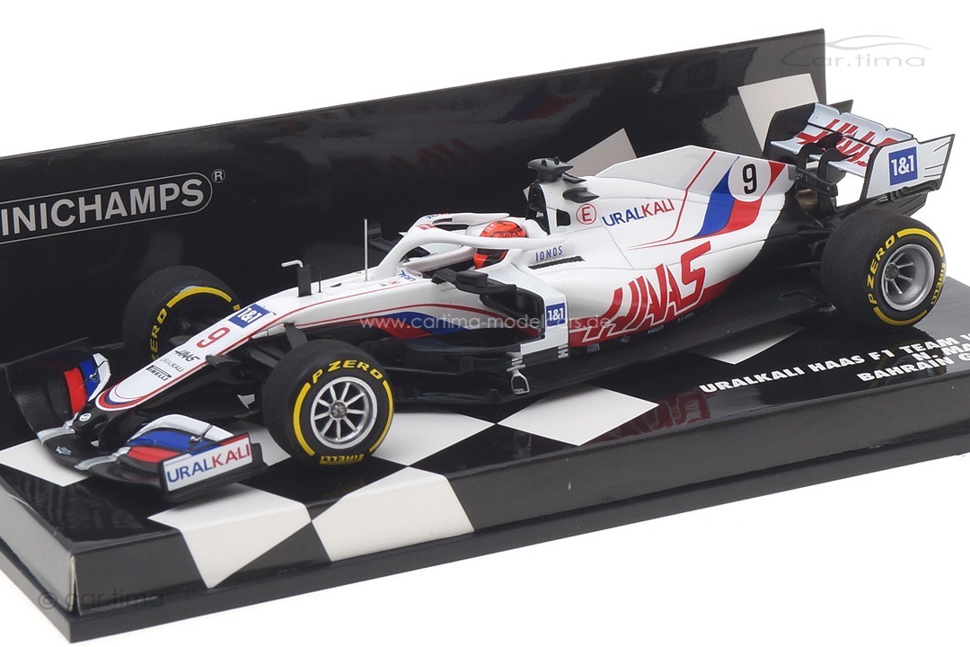 Uralkali Haas F1 VF-21 GP Bahrain 2021 Nikita Mazepin Minichamps 1:43 417210109
