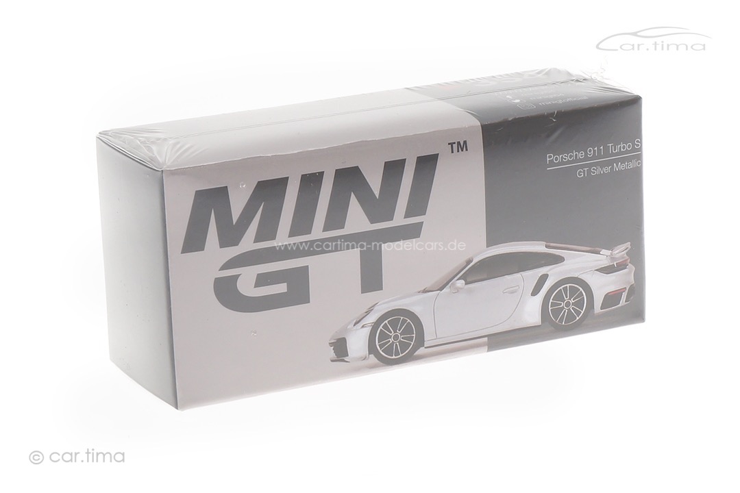 Porsche 911 (992) Turbo S GT-silber MINI GT 1:64 MGT00354-L
