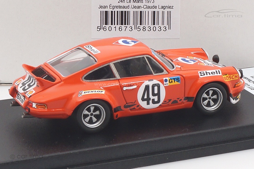 Porsche 911 Carrera RSR 24h Le Mans 1973 Egreteaud/Lagniez Troféu 1:43 DSN143-303
