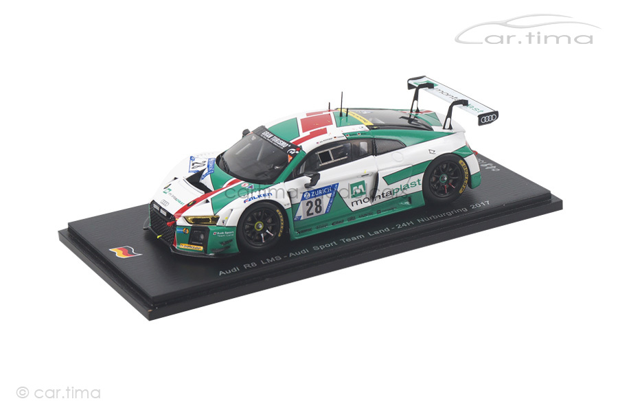 Audi R8 LMS 24h Nürburgring 2017 De Phillippi/Haase/Mies/Kaffer Spark 1:43 SG298