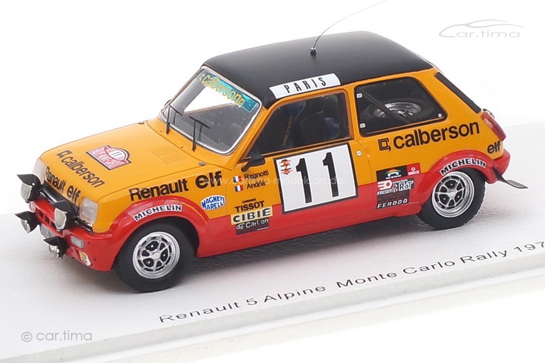 Renault 5 Alpine Rallye Monte Carlo 1979 Ragnotti/Andrié Spark 1:43 S6038 Renault 5 Alpine Rallye Monte Carlo 1979 Ragnotti/Andrié Spark 1:43 S6038