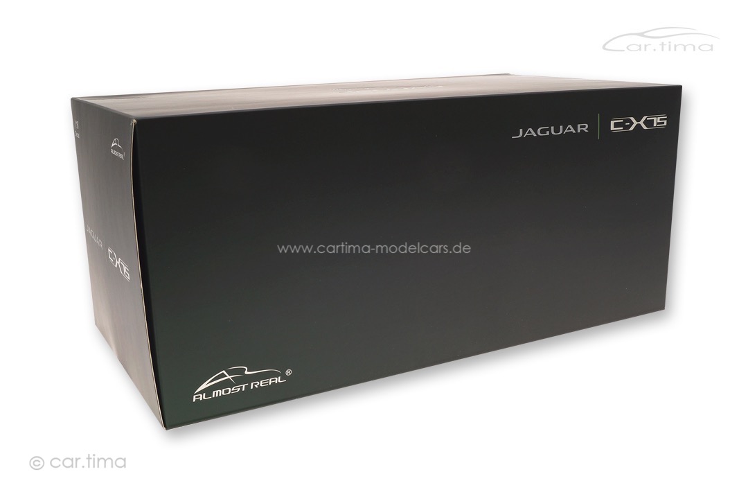 Jaguar C-X75 Satin Black/Gloss Stripes Almost Real 1:18 810605