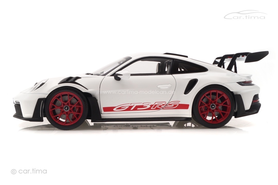 Porsche 911 (992) GT3 RS Weiß/Rad Pyrorot Norev 1:18 187352 Porsche 911 (992) GT3 RS Weiß/Rad Pyrorot Norev 1:18 187352