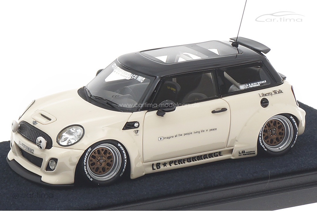LB Nation Mini Cooper (R56) weiß/schwarz Engup Models 1:43 343356-PW LB Nation Mini Cooper (R56) weiß/schwarz Engup Models 1:43 343356-PW