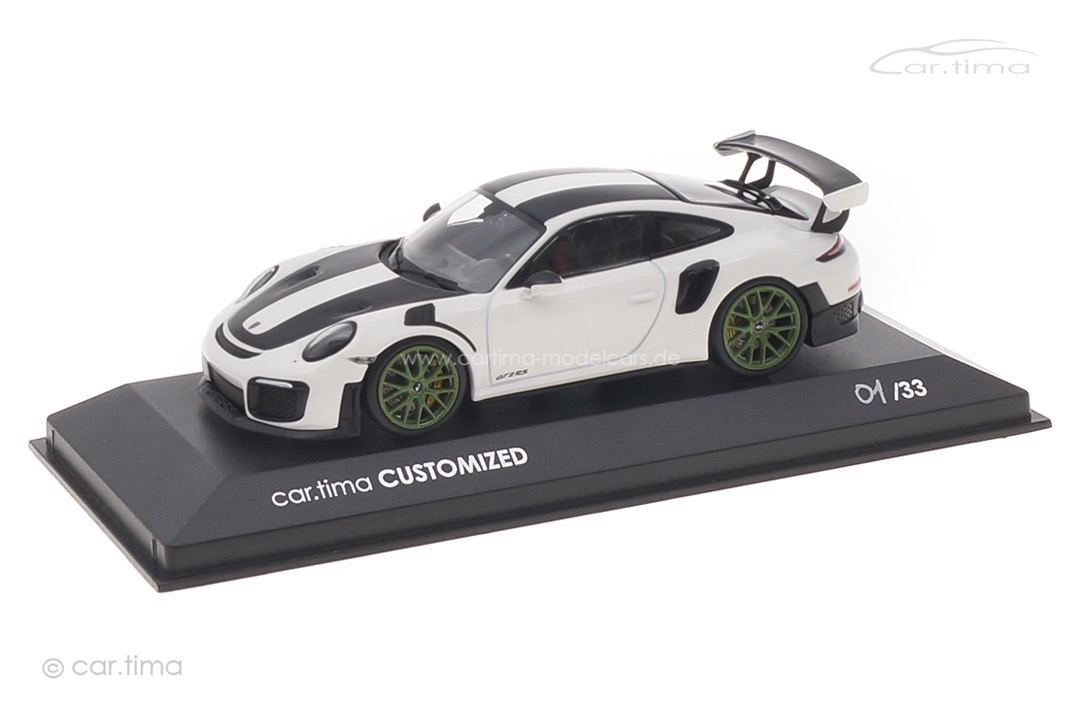 Porsche 911 (991 II) GT2 RS Weiß/Rad Olivgrün Minichamps car.tima CUSTOMIZED 1:43
