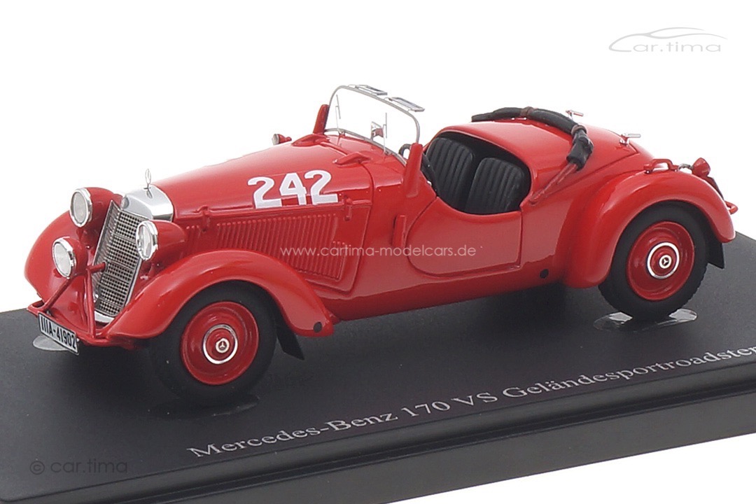 Mercedes-Benz 170 VS Geländesportroadster 1938 rot Autocult 1:43 07024