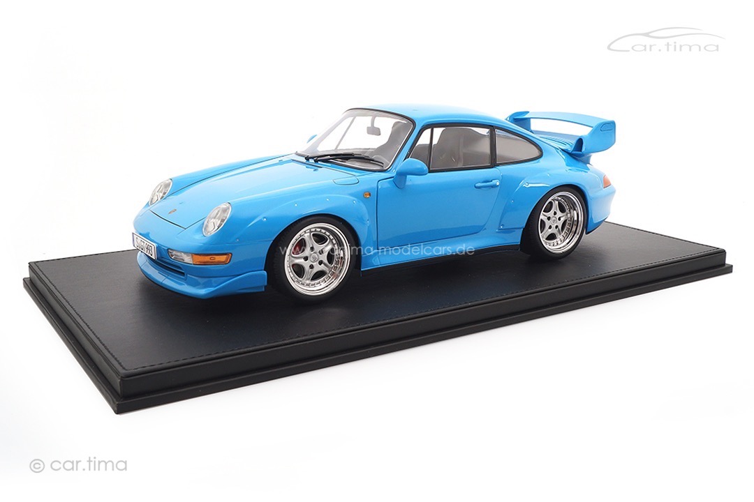 Porsche 911 (993) GT2 Rivierablau inkl. Vitrine KK Scale 1:12 KKDC120283S-VIT