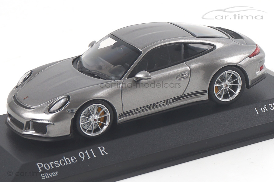 Porsche 911 (991) R silber Minichamps 1:43 410066224 Porsche 911 (991) R silber Minichamps 1:43 410066224