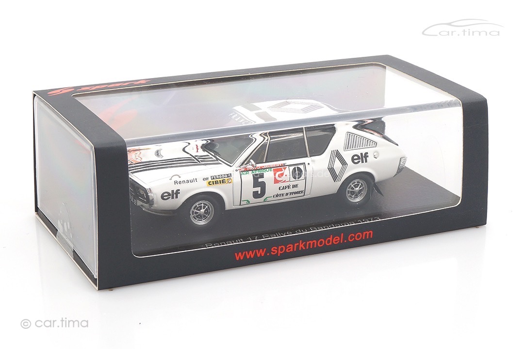 Renault 17 Rallye du Bandama 1973 Piot/Jaubert Spark 1:43 S6445