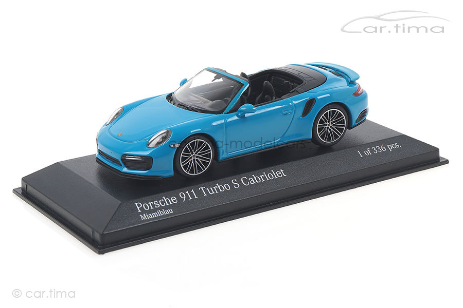 Porsche 911 (991 II) Turbo S Cabriolet Miami blau Minichamps 1:43 410067182 Porsche 911 (991 II) Turbo S Cabriolet Miami blau Minichamps 1:43 410067182