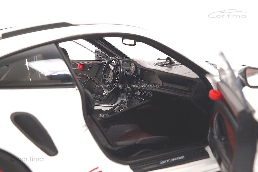 Porsche 911 (992) GT3 RS Weissach Package Weiß/Pyrorot Norev 1:18 187373