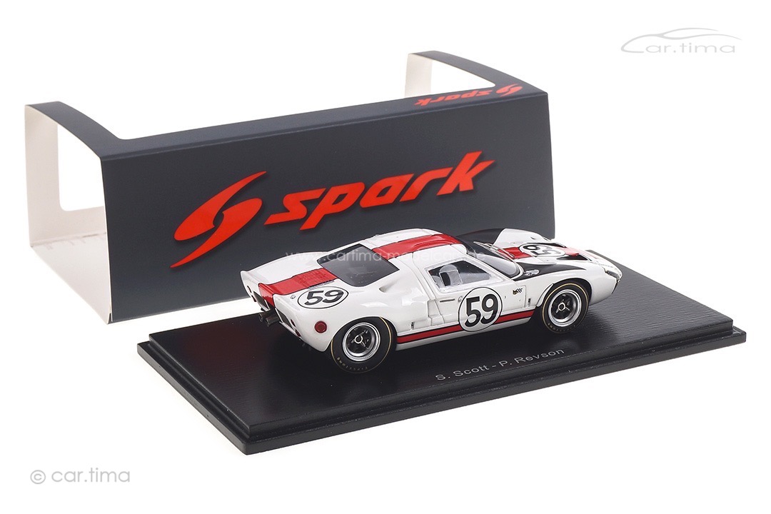 Ford GT40 24h Le Mans 1966 Scott/Revson Spark 1:43 S4537 Ford GT40 24h Le Mans 1966 Scott/Revson Spark 1:43 S4537