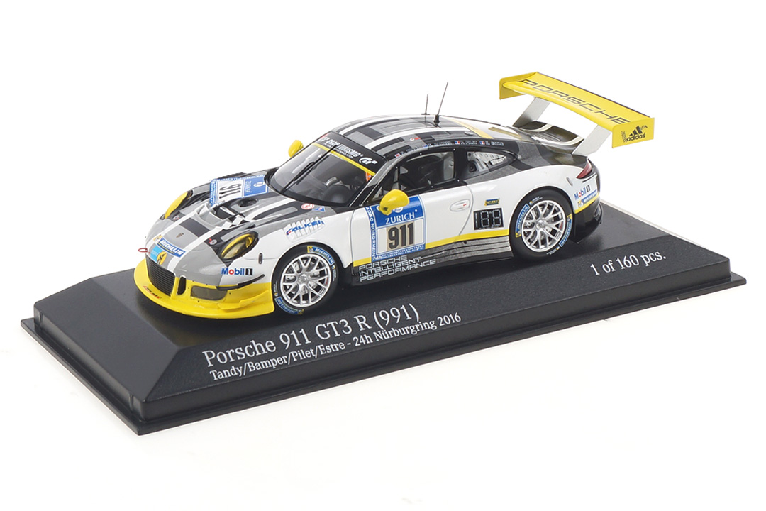 Porsche 911 GT3 R 24h Nürburgring 2016 Bamber/Estre/Pilet/Tandy Minichamps 1:43 437166611 Porsche 911 GT3 R 24h Nürburgring 2016 Bamber/Estre/Pilet/Tandy Minichamps 1:43 437166611