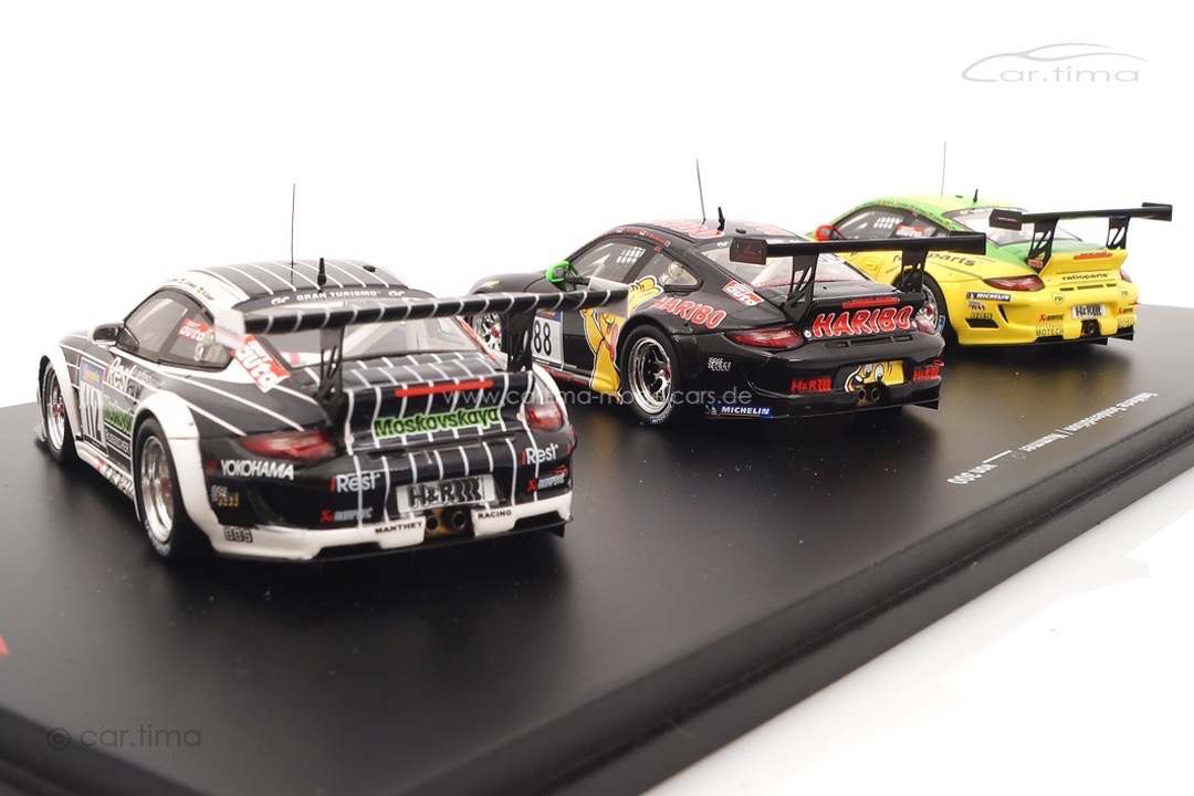 Set Manthey Racing Siegerpodium VLN Nürburgring 2010 Spark 1:43 MM997-AC-6h10