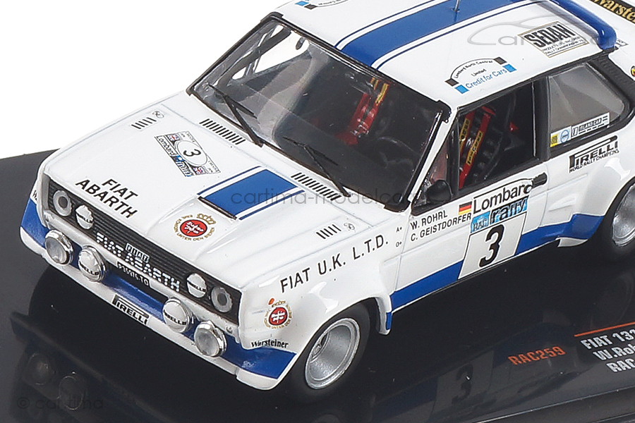 Fiat 131 Abarth RAC Rally 1979 Röhrl/Geistdörfer IXO 1:43 RAC259 Fiat 131 Abarth RAC Rally 1979 Röhrl/Geistdörfer IXO 1:43 RAC259