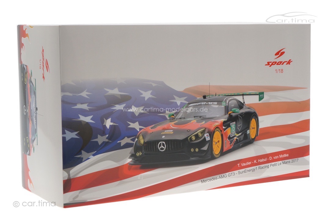 Mercedes-AMG GT3 Petit Le Mans 2017 Habul/von Moltke/Vautier Spark 1:18 18US006 Mercedes-AMG GT3 Petit Le Mans 2017 Habul/von Moltke/Vautier Spark 1:18 18US006