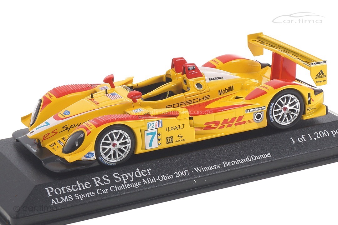 Porsche RS Spyder Winner ALMS Mid-Ohio 2007 Minichamps 1:43 400076697 Porsche RS Spyder Winner ALMS Mid-Ohio 2007 Minichamps 1:43 400076697