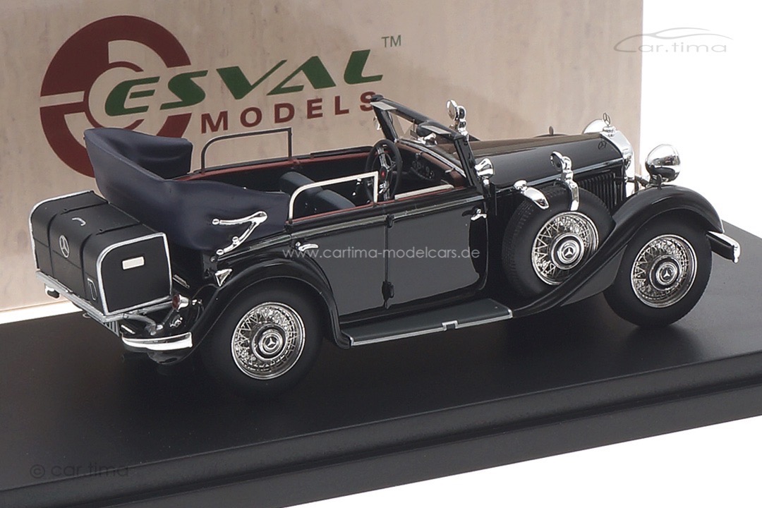 Mercedes-Benz 290 W18 cabriolet D 1933-36 geöffnet schwarz Esval 1:43 EMEU43043A