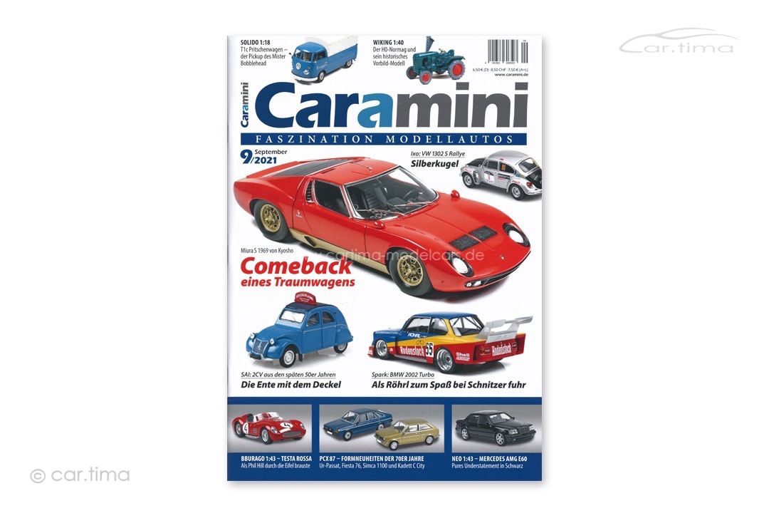 Zeitschrift / Magazine caramini Faszination Modellautos 09/2021 Expromo Verlag