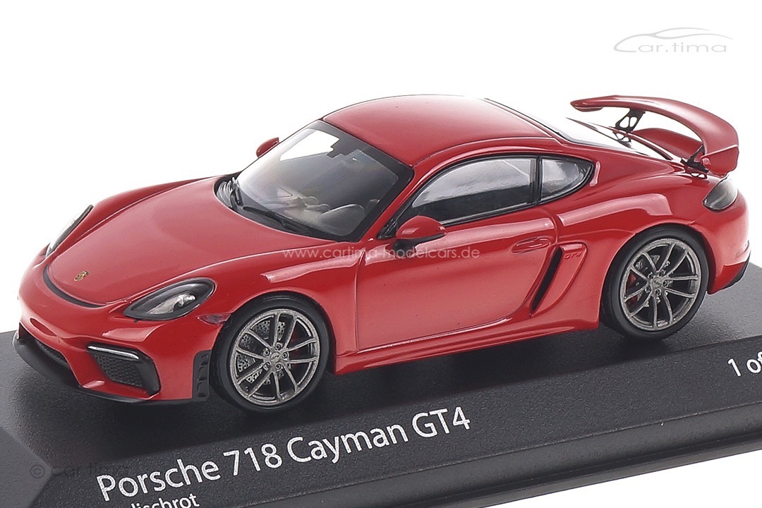 Porsche 718 Cayman GT4 Indischrot Minichamps 1:43 410067600