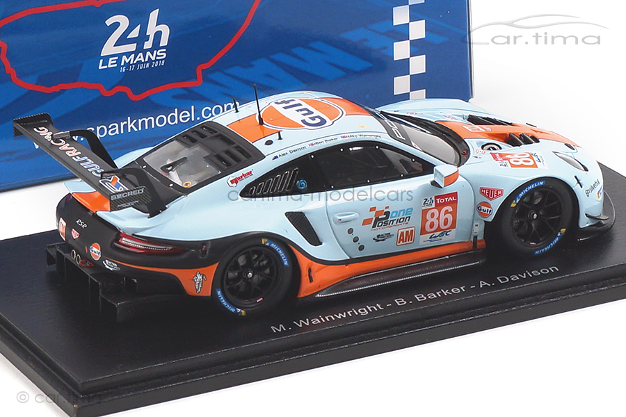 Porsche 911 RSR 24h Le Mans 2018 Barker/Davison/Wainwright Spark 1:43 S7041