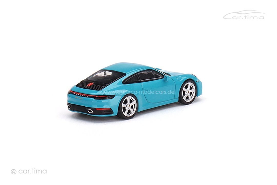 Porsche 911 (992) Carrera S Miamiblau MINI GT 1:64 MGT00435-L